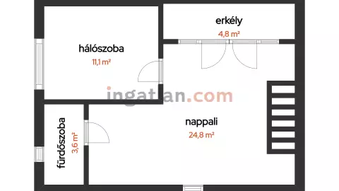tetőtéri alaprajz